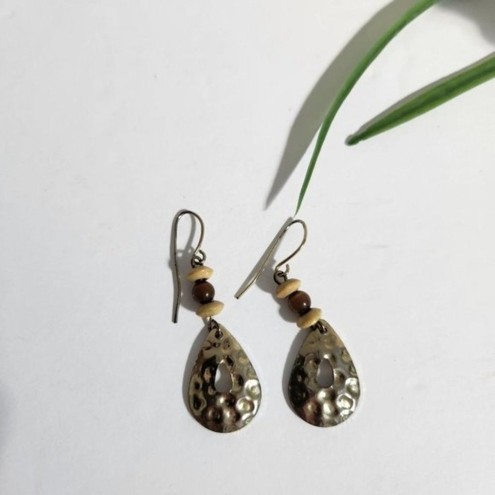 Hook Teardrop Earrings with bead - Picture 1 of 3